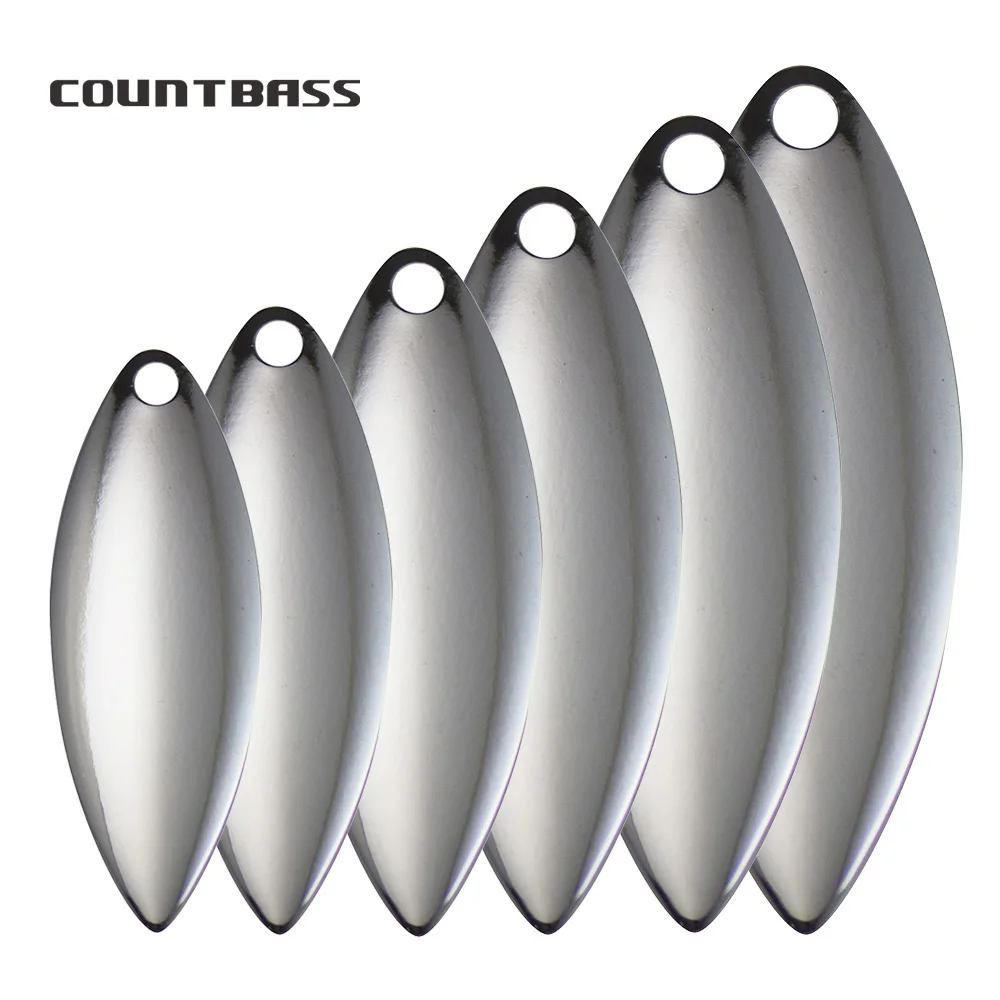 Fishing Lure Blade Bait - Countbass 50 stuks nikkelstaal wilgenbladen voor