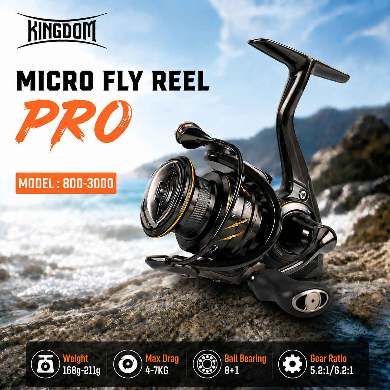 Abu Garcia Reel Max - Kingdom Micro Fly Pro Vismolen Ultra