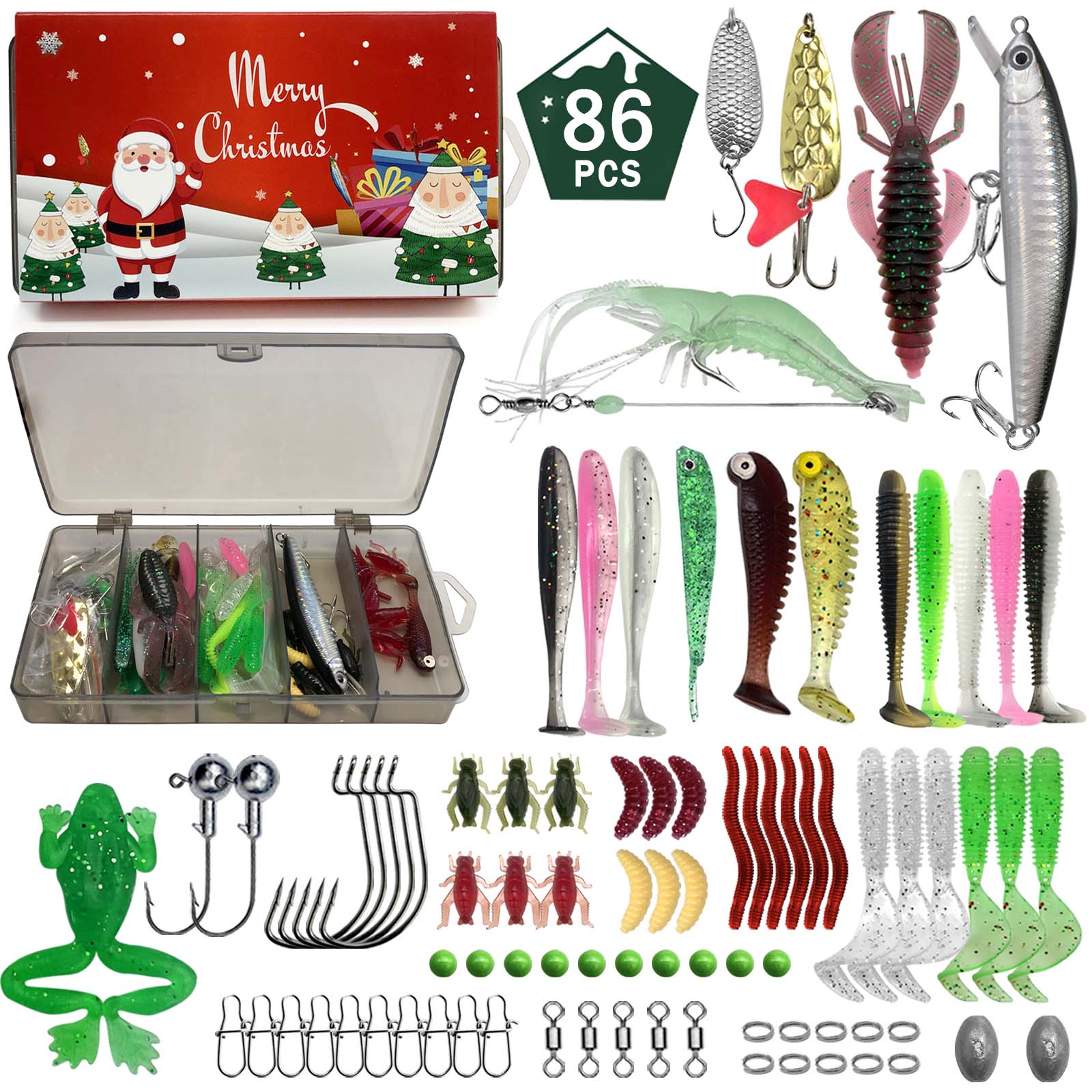 411/366/136/86-delige kerstvis - Fishing Lure Jerkbait recensie en prijs