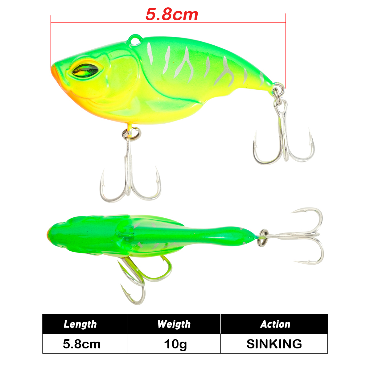 Zinkende vislokker met rammel  - Fishing Lure Jerkbait recensie en prijs