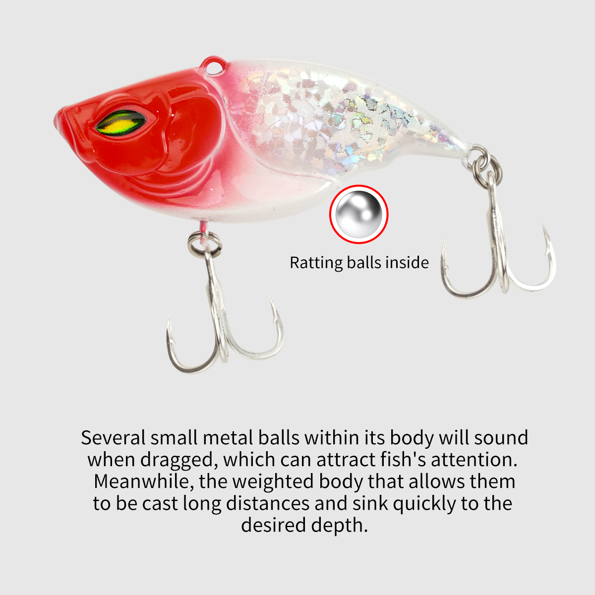 Zinkende vislokker met rammel  - Fishing Lure Jerkbait recensie en prijs